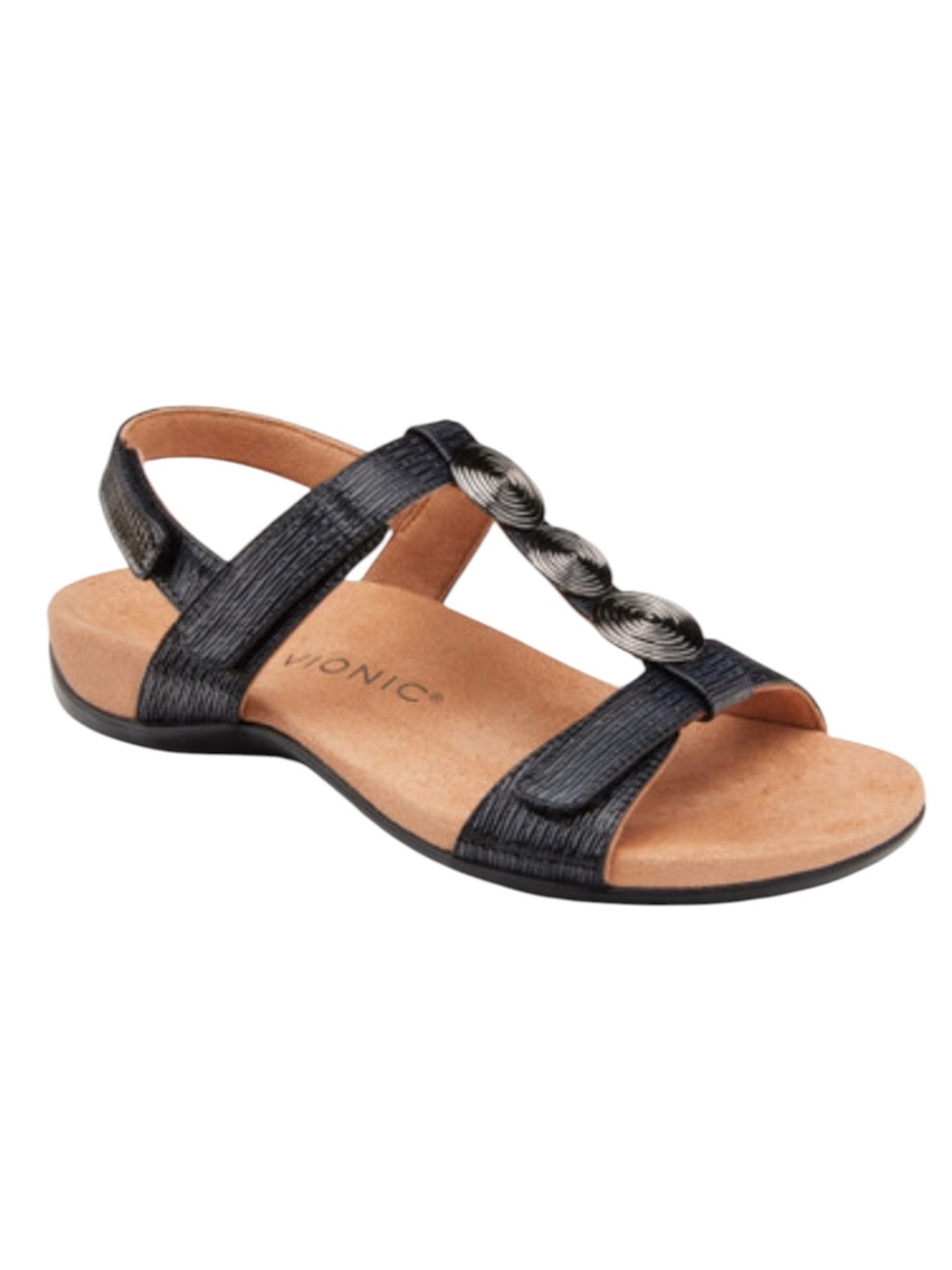 Vionic Farra II woven Black Slingback adjustable Sandal women’s 6.5